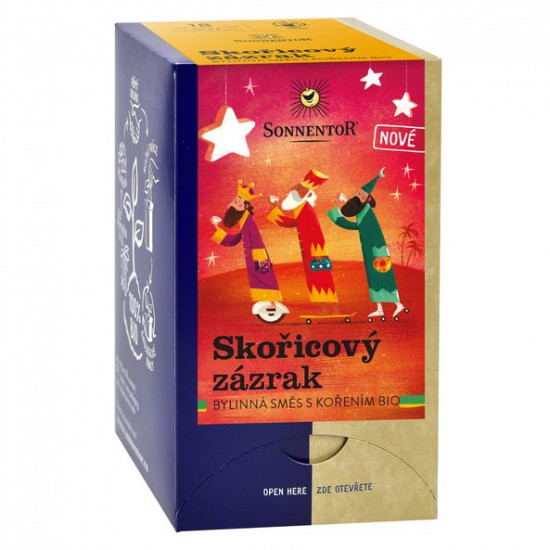 BIO bylinný čaj s kořením, Sonnentor Skořicový zázrak, porcovaný, 18 sáčků-2288