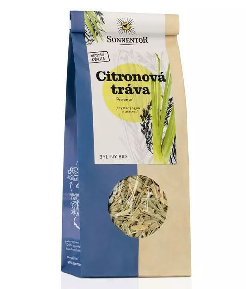BIO bylinný čaj, Sonnentor Citronová tráva, Cymbopogon citratus, sypaný, 80 g