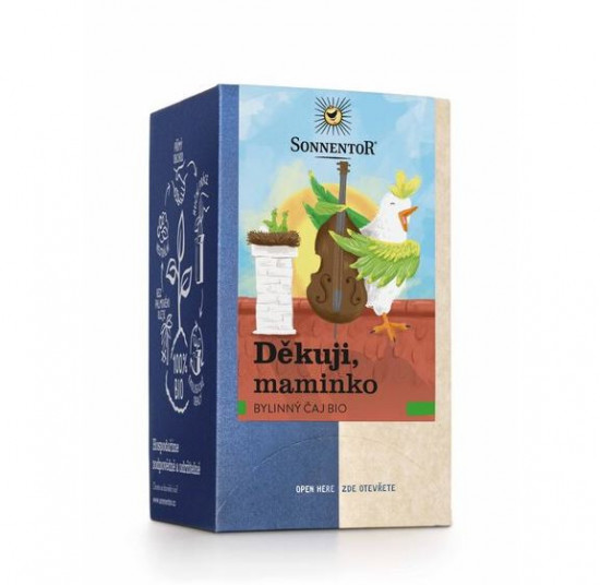 BIO bylinný čaj, Sonnentor Děkuji, maminko, porcovaný, 18 sáčků