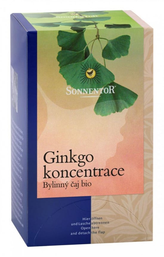 BIO bylinný čaj, Sonnentor Ginkgo - koncentrace, porcovaný, 20 sáčků-2299