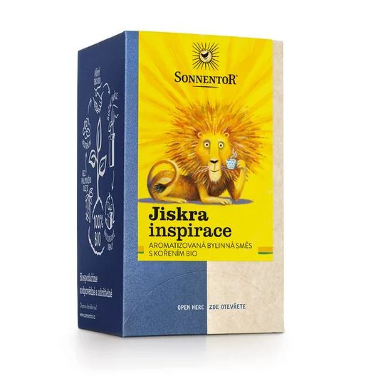 Bio bylinný čaj, Sonnentor Jiskra inspirace, porcovaný, 18 sáčků