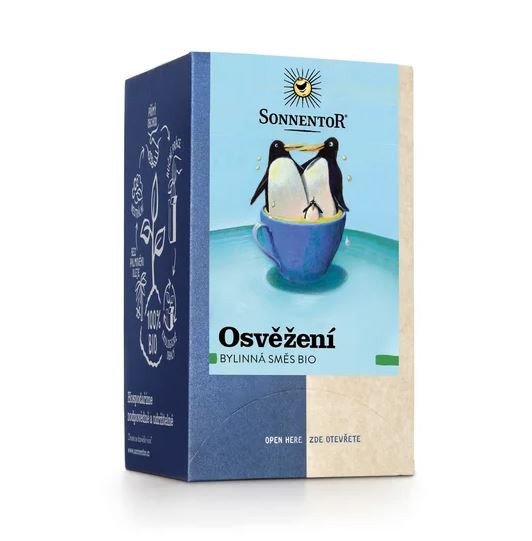BIO bylinný čaj, Sonnentor Osvěžení, porcovaný, 18 sáčků