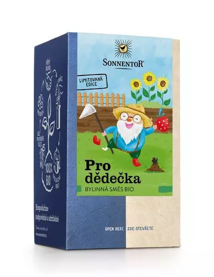 BIO bylinný čaj, Sonnentor Pro dědečka, porcovaný, 18 sáčků