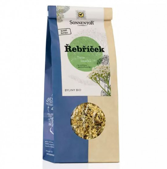 BIO bylinný čaj, Sonnentor Řebříček, Achillea millefolium, sypaný, 50 g