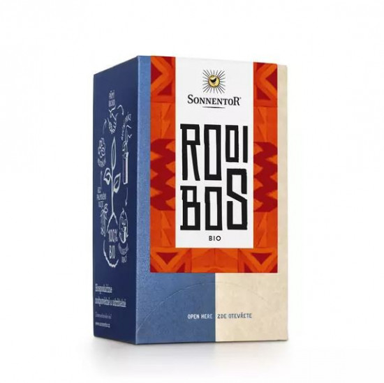 BIO bylinný čaj, Sonnentor Rooibos přírodní, porcovaný, 18 sáčků
