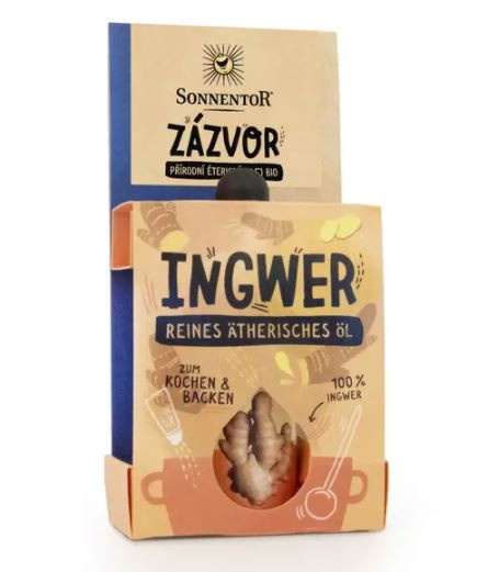 BIO éterický olej, Sonnentor Zázvor, pro kulinářské účely, 4.5 ml