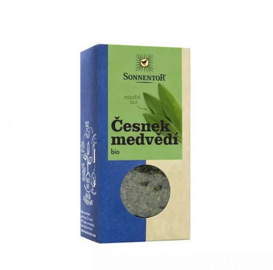 BIO koření, Sonnentor Česnek medvědí řezaný, Allium ursinum, krabička, 18 g