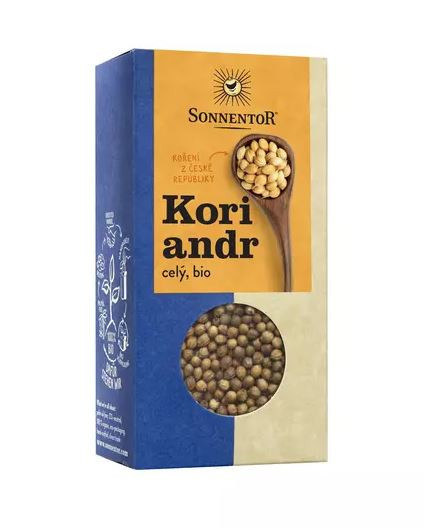 BIO koření, Sonnentor Koriandr celý, Coriandrum sativum, krabička, 35 g