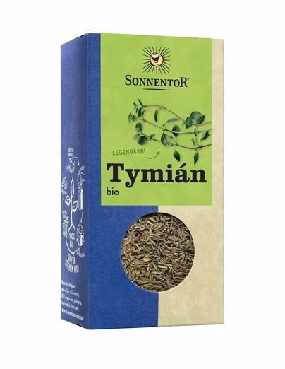 BIO koření, Sonnentor Tymián drhnutý, Thymus vulgaris, krabička, 20 g