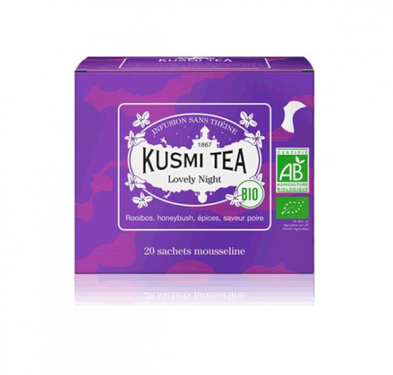 Bio organický bylinný čaj, Kusmi Tea Lovely Night, porcovaný, 20 sáčků