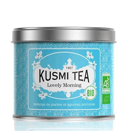 Bio organický zelený čaj, Kusmi Lovely Morning, plechová dóza, sypaný, 100 g