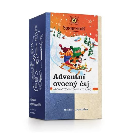 BIO ovocný čaj s kořením, Sonnentor Adventní čaj, porcovaný, 18 sáčků