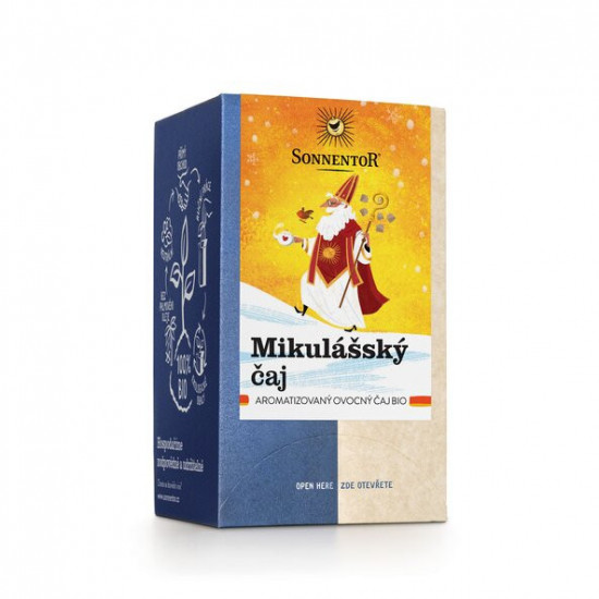 BIO ovocný čaj s kořením, Sonnentor Mikulášský čaj, porcovaný, 18 sáčků