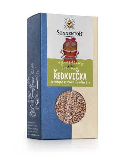Bio semínka k nakličování Ředkvička, Sonnentor, krabička 120 g