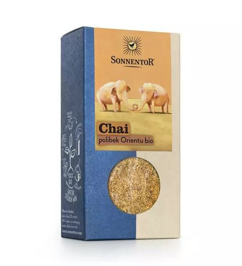 BIO směs koření a květů s cukrem, Sonnentor Chai - Polibek orientu, krabička, 70 g