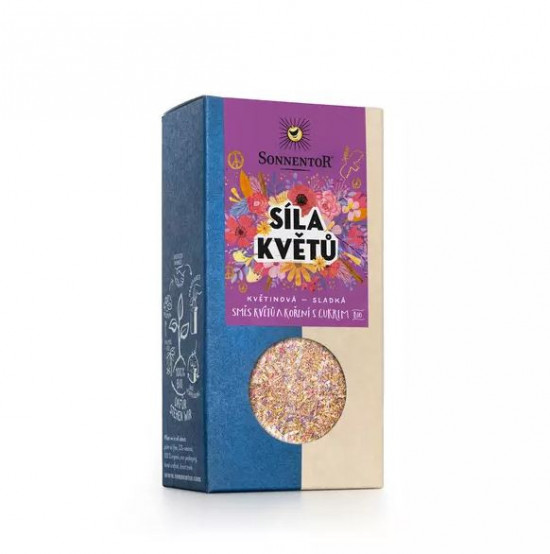 BIO směs koření a květů s cukrem, Sonnentor Síla květů, krabička, 35 g