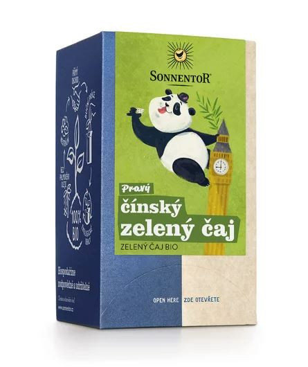 BIO zelený čaj, Sonnentor Pravý činský zelený čaj, porcovaný, 18 sáčků