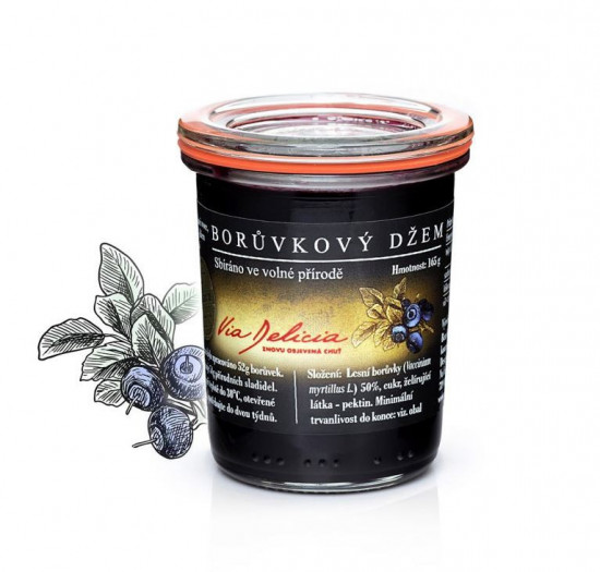 Borůvkový džem, Via Delicia, 170 g