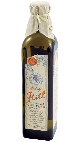Bylinný likér, Kitl Šláftruňk Zlatý 9.5% obj., 7 bylin, 250 ml