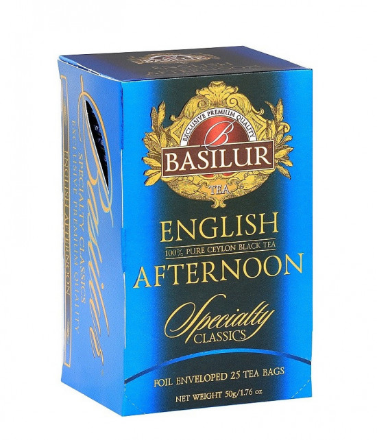 Černý čaj, Basilur Specialty English Afternoon, porcovaný s přebalem, 25 sáčků
