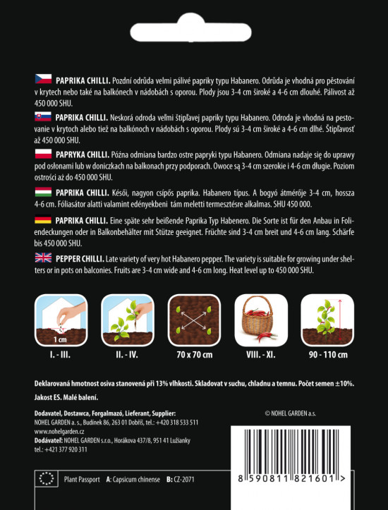 Chilli paprička Habanero Rosso, PIQUANT, semínka-29996