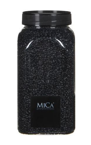 Dekorační granulát v dóze, Mica, 650 ml, černý