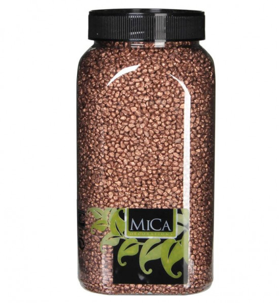 Dekorační granulát v dóze, Mica, 650 ml, měděný