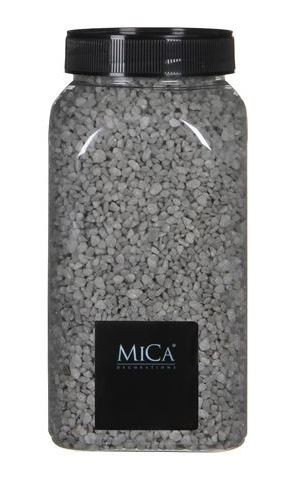 Dekorační granulát v dóze, Mica, 650 ml, světle šedý