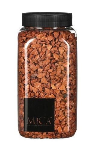 Dekorační kameny v dóze, Mica, 650 ml, velikost 5 - 10 mm, terakotové