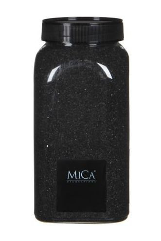 Dekorační písek v dóze, Mica, 650 ml, antracitový