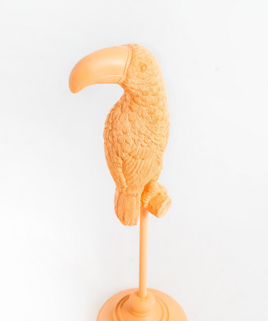 Dekorativní tukan na podstavci KOLIBRI, výška 30 cm, meruňkový-20669
