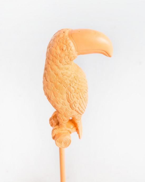 Dekorativní tukan na podstavci KOLIBRI, výška 30 cm, meruňkový-20670