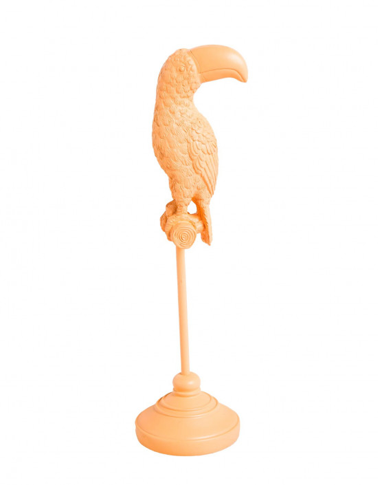Dekorativní tukan na podstavci KOLIBRI, výška 30 cm, meruňkový-20671