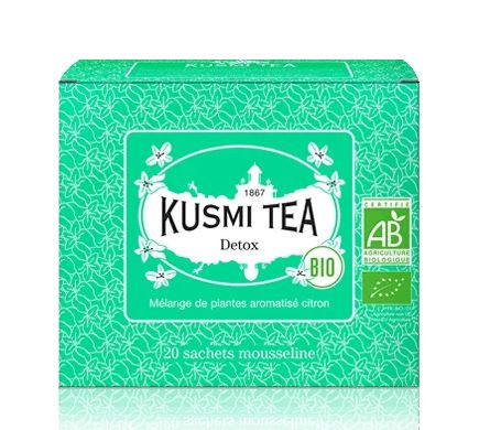 Detoxikační bylinný čaj, Kusmi Tea Detox, porcovaný, 20 sáčků