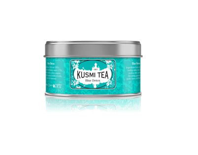 Detoxikační zelený čaj, Kusmi Tea Blue Detox, plechová dóza, sypaný, 100 g