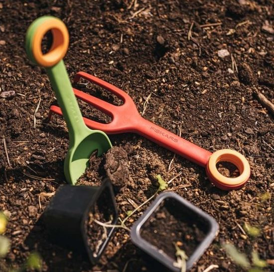 Dětská sada zahradního nářadí, Fiskars, 2 ks, plastová-27708