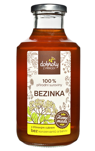 Domácí bylinný sirup, Dobroty z přírody Bezinka, 500 ml