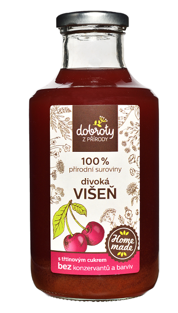 Domácí ovocný sirup, Dobroty z přírody Divoká višeň, 500 ml