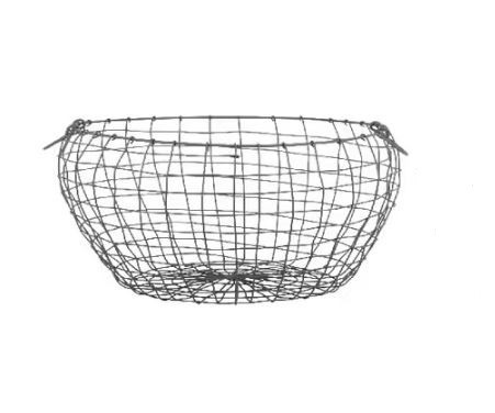 Drátěný koš Esschert Design, 47.5 x 30.5 cm, šedý