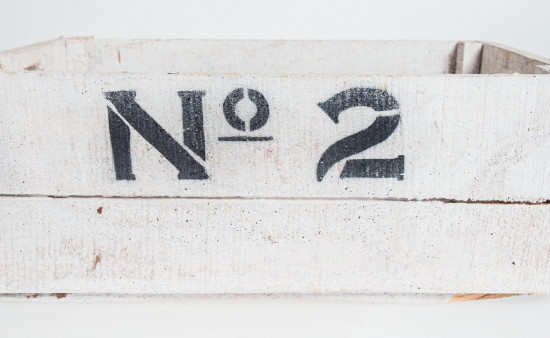Dřevěná bedna No. 2, bílá-17358