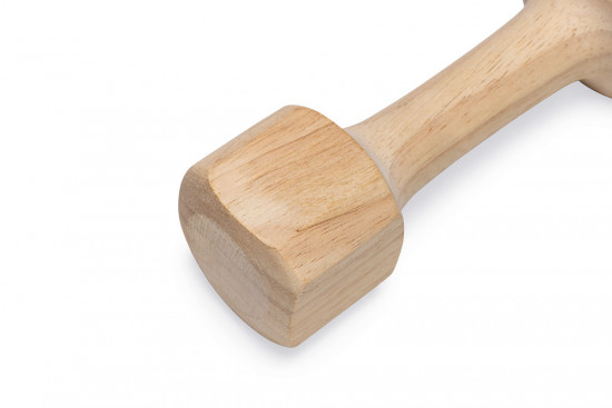 Dřevěná hračka pro psy, činka DEX, hnědá, 230 g-28685