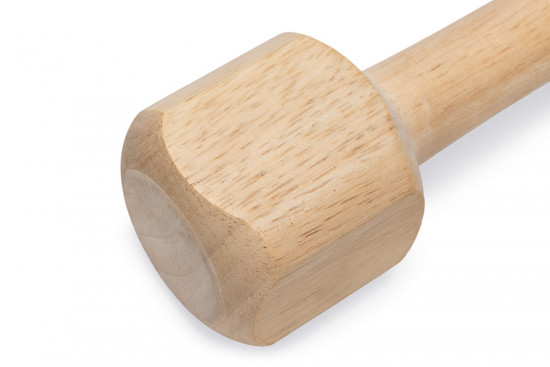 Dřevěná hračka pro psy, činka DEX, hnědá, 550 g-28718