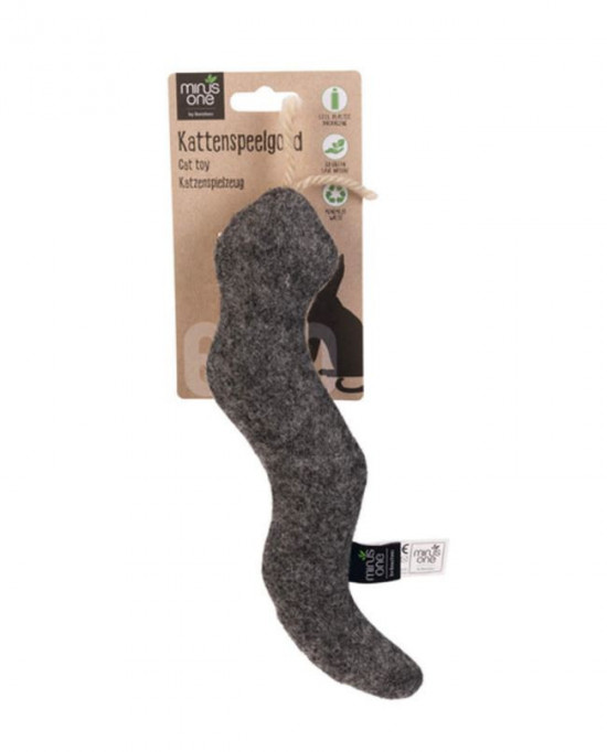 Filcová hračka pro kočky s šantou, had Duncan MINUS ONE, šedá, 25 cm-28021