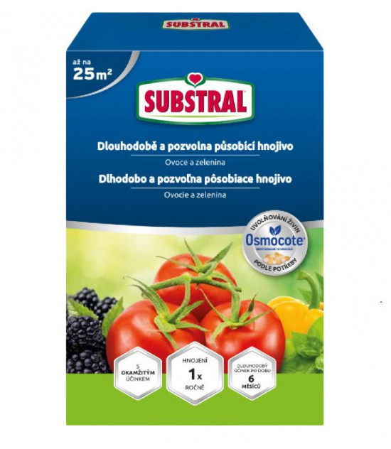 Hnojivo pro ovoce a zeleninu, Substral Osmocote, balení 750 g
