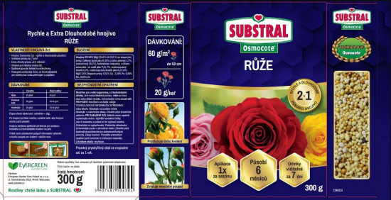 Hnojivo pro růže, Substral Osmocote, balení 300 g-27349