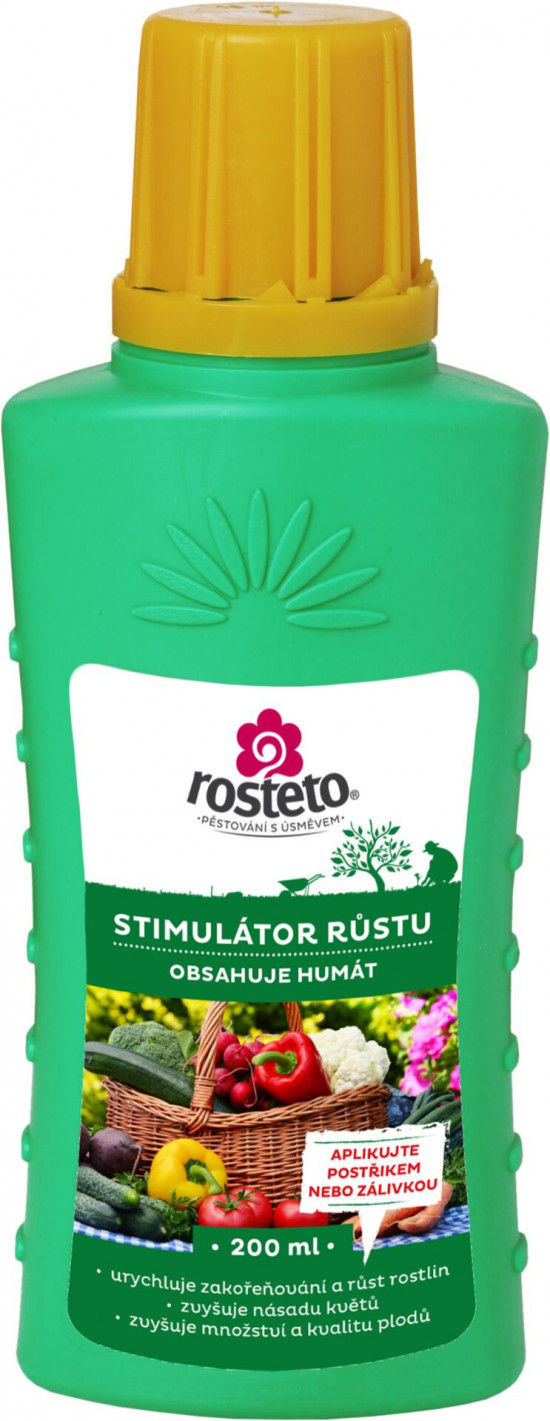 Hnojivo pro rychlý růst, Rosteto STIMULÁTOR RŮSTU S HUMÁTEM, balení 200 ml