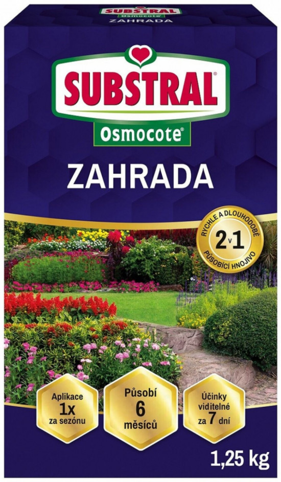 Hnojivo pro zahradu, Substral Osmocote, balení 1.25 kg