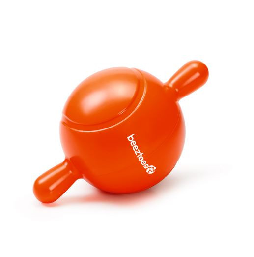 Hračka pro psy, aportovací míč s madly, oranžová, 21.5 cm