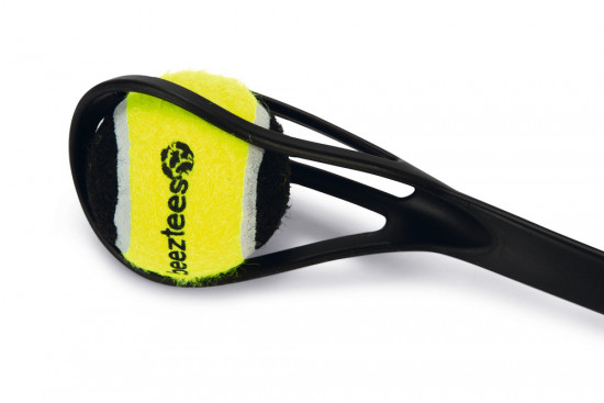 Hračka pro psy, tenisák s vrhačem, černo - žlutá, 65 cm-28661