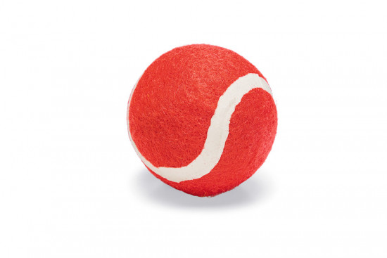 Hračka pro psy, tenisáky, červená a žlutá, 6 ks, průměr 6.5 cm-28753